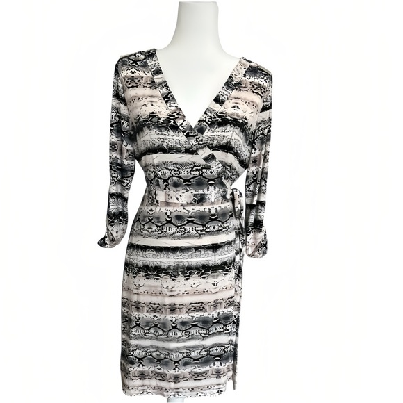 Calvin Klein Dresses & Skirts - Calvin Klein Snakeskin Print Wrap Dress – Size S (2-4)